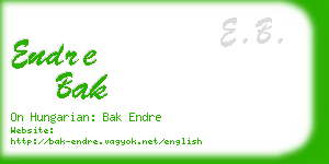 endre bak business card